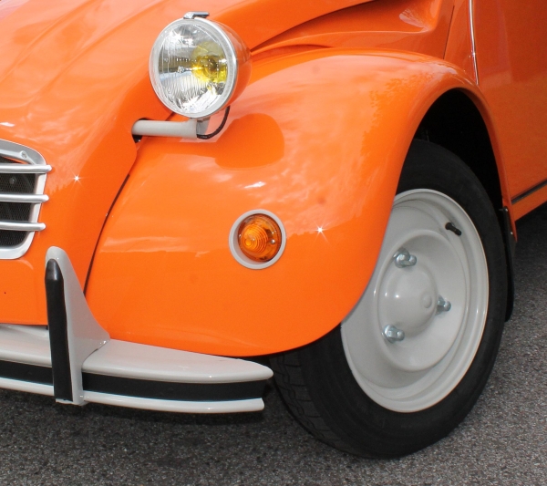 Blinker vorne links komplett inkl. Halterung in grau, 2CV / AK